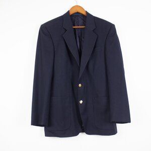 Vintage Burberrys Women’s Blazer Navy with Golden Buttons